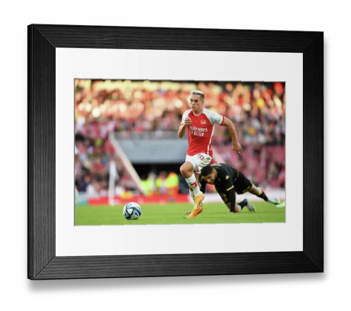 Framed Print : Arsenal's Trossard Scores: Pre-Season Victory Over AS Monaco at Emirates Stadium (2023-24) Framed Print : Arsenal's Trossard Scores: Pre-Season Victory Over AS Monaco at Emirates Stadium (2023-24)