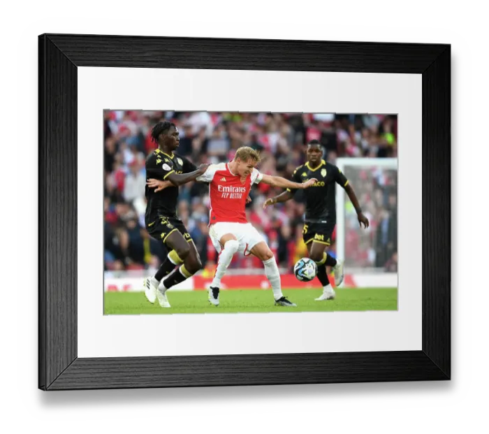 Framed Print : Arsenal vs AS Monaco: Battle at the Emirates, 2023-24 Framed Print : Arsenal vs AS Monaco: Battle at the Emirates, 2023-24