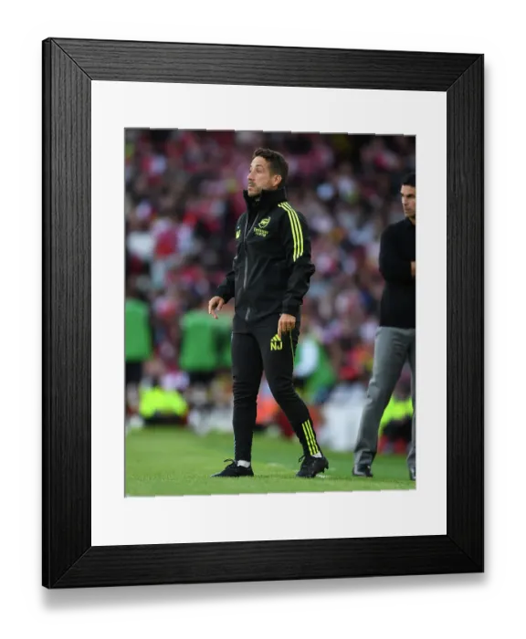 Framed Print : Arsenal FC vs AS Monaco: Nico Jover Coaches at Emirates Cup 2023-24