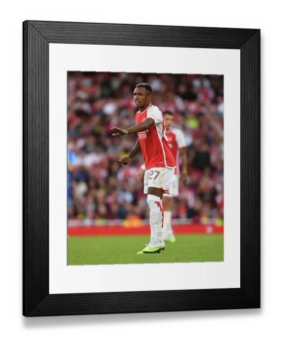 Framed Print : Arsenal's Marquinhos Takes on AS Monaco in 2023-24 Emirates Cup Framed Print : Arsenal's Marquinhos Takes on AS Monaco in 2023-24 Emirates Cup