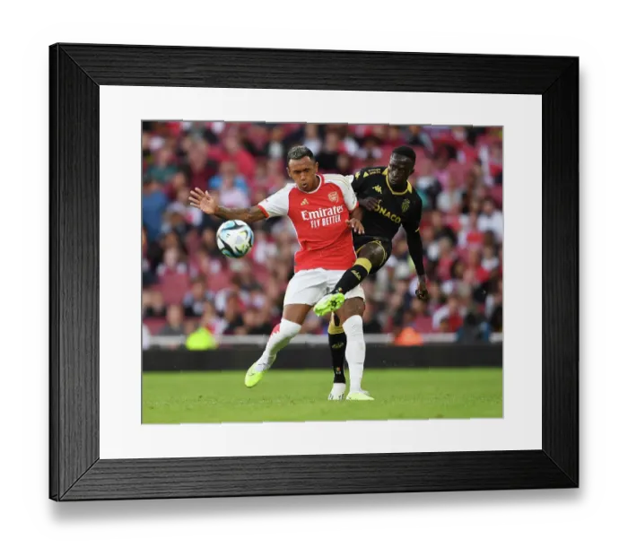 Framed Print : Marquinhos vs. Krepin Diatta: A Battle at the Emirates Cup 2023-24