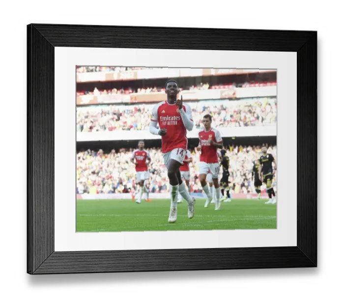 Framed Print : Arsenal's Nketiah Scores Thriller in Emirates Cup Clash Against AS Monaco