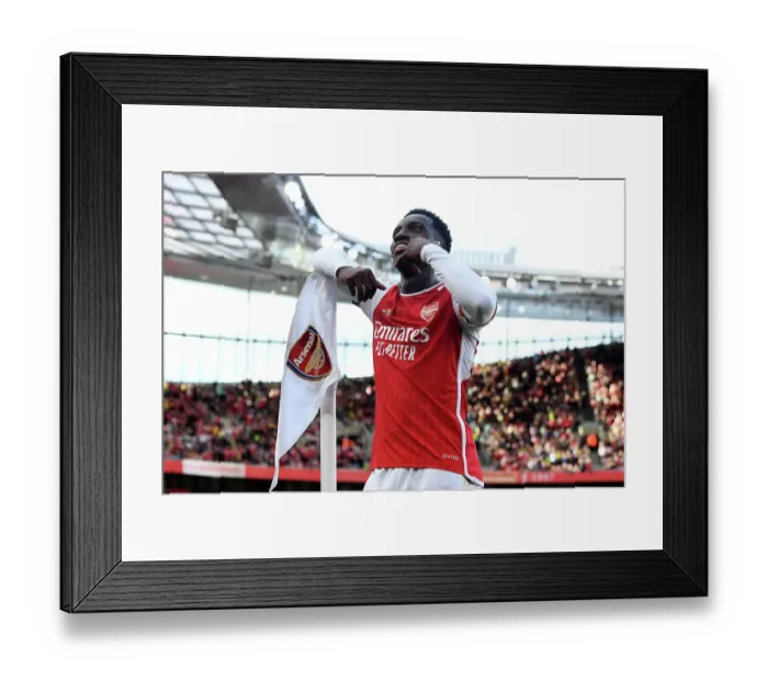 Framed Print : Arsenal's Nketiah Scores First Goal of 2023-24 Season in Emirates Cup Win Against AS Monaco