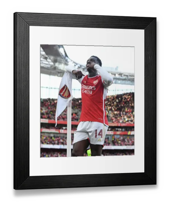 Framed Print : Arsenal's Eddie Nketiah Scores the Winner: Arsenal FC vs AS Monaco, Emirates Cup 2023-24