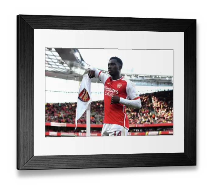 Framed Print : Arsenal's Nketiah Scores First Goal: Arsenal FC vs AS Monaco, Emirates Cup 2023-24