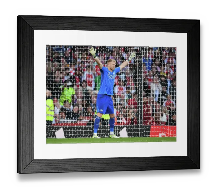 Framed Print : Arsenal FC vs AS Monaco: Aaron Ramsdale in Action at the Emirates Cup (2023-24)