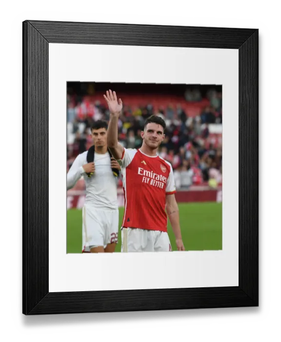 Framed Print : Arsenal's Victory Parade: Declan Rice Celebrates with Fans vs AS Monaco, Emirates Cup 2023 Framed Print : Arsenal's Victory Parade: Declan Rice Celebrates with Fans vs AS Monaco, Emirates Cup 2023