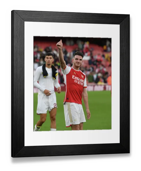 Framed Print : Arsenal's Homecoming: Rice Celebrates with Ecstatic Fans Framed Print : Arsenal's Homecoming: Rice Celebrates with Ecstatic Fans