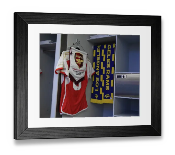 Framed Print : Arsenal vs. FC Barcelona: Pre-Season Clash at SoFi Stadium (2023) Framed Print : Arsenal vs. FC Barcelona: Pre-Season Clash at SoFi Stadium (2023)