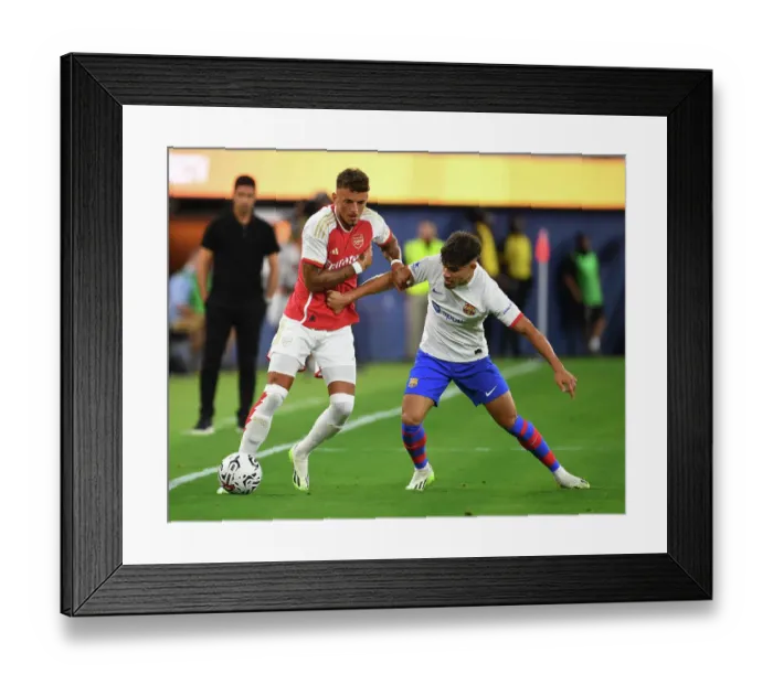 Framed Print : Arsenal vs. Barcelona: Intense Rivalry Reignites at SoFi Stadium, 2023 Framed Print : Arsenal vs. Barcelona: Intense Rivalry Reignites at SoFi Stadium, 2023