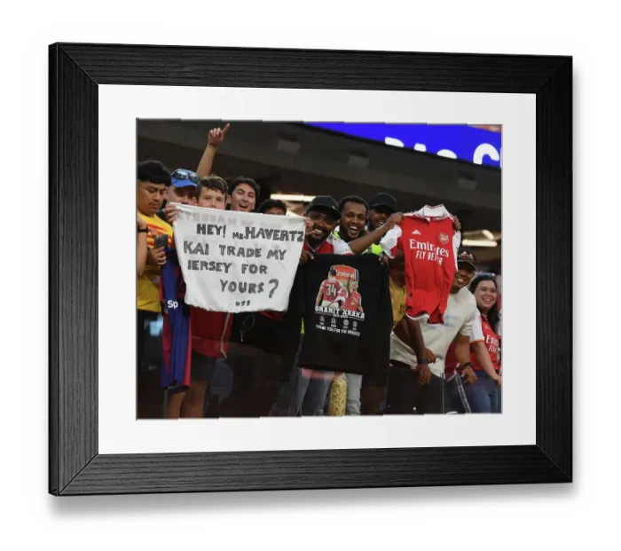 Framed Print : Arsenal vs. FC Barcelona: Pre-Season Clash at SoFi Stadium (2023) Framed Print : Arsenal vs. FC Barcelona: Pre-Season Clash at SoFi Stadium (2023)