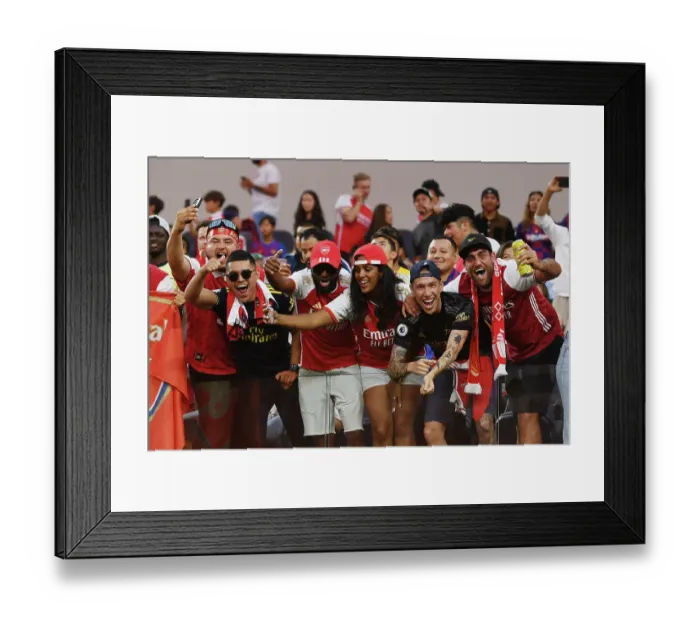 Framed Print : Arsenal vs. FC Barcelona: Pre-Season Clash at SoFi Stadium, 2023
