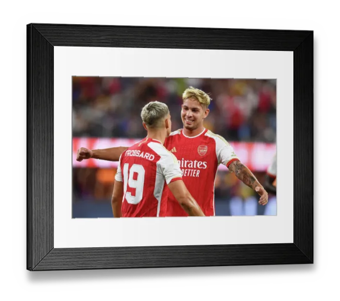 Framed Print : Arsenal's Pre-Season Glory: Trossard's Hat-Trick Against FC Barcelona Framed Print : Arsenal's Pre-Season Glory: Trossard's Hat-Trick Against FC Barcelona