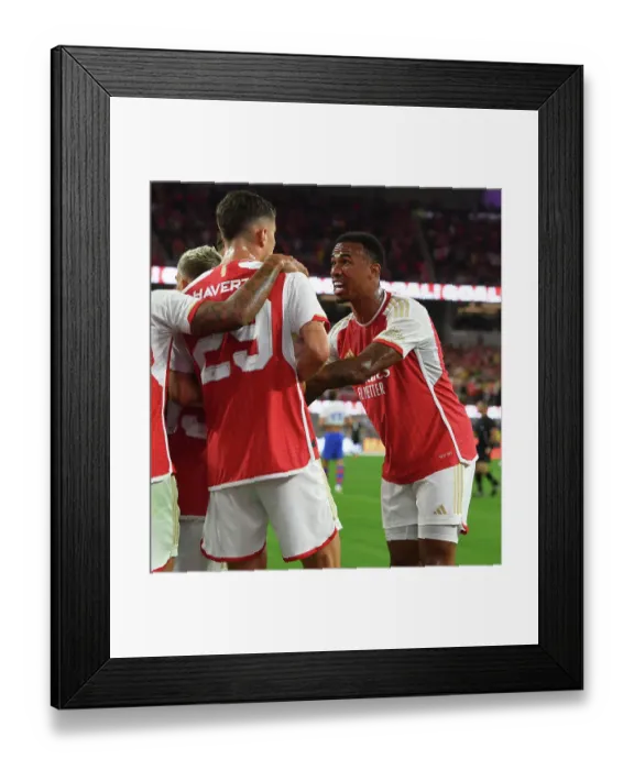 Framed Print : Arsenal vs. FC Barcelona: Pre-Season Clash at SoFi Stadium (2023)
