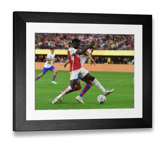 Framed Print : Arsenal vs. FC Barcelona: Pre-Season Clash at SoFi Stadium (2023) Framed Print : Arsenal vs. FC Barcelona: Pre-Season Clash at SoFi Stadium (2023)