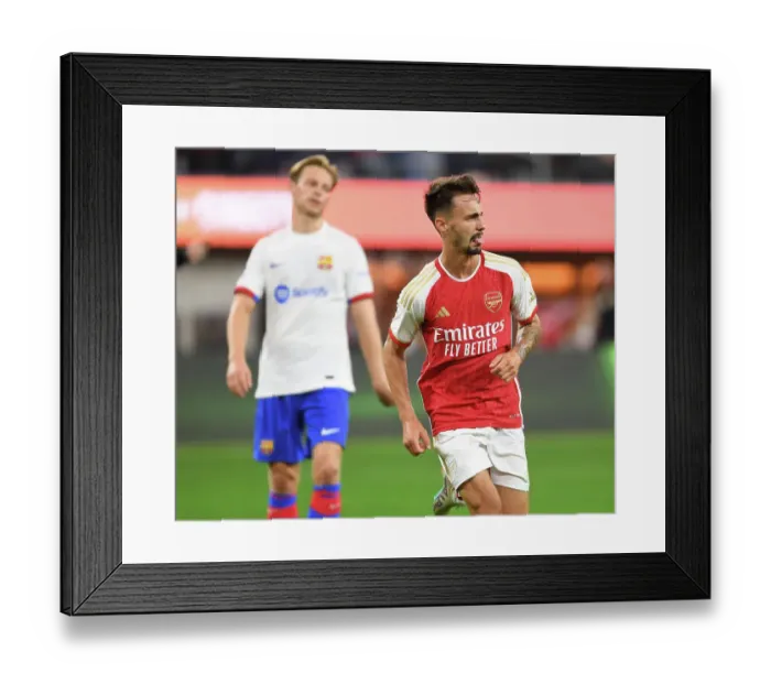 Framed Print : Arsenal's Five-Goal Blitz: Arsenal FC vs. FC Barcelona (Pre-Season Friendly 2023-24)