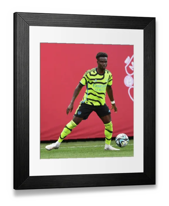 Framed Print : Arsenal vs Manchester United: Bukayo Saka Shines in Pre-Season Showdown at MetLife Stadium (2023-24)