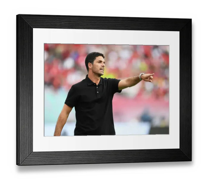 Framed Print : Arsenal vs Manchester United: Arteta's Pre-Season Showdown at MetLife Stadium (2023)