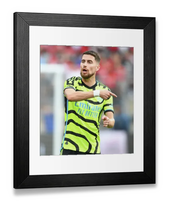 Framed Print : Arsenal vs Manchester United: Jorginho Shines in Pre-Season Clash at MetLife Stadium (2023-24)