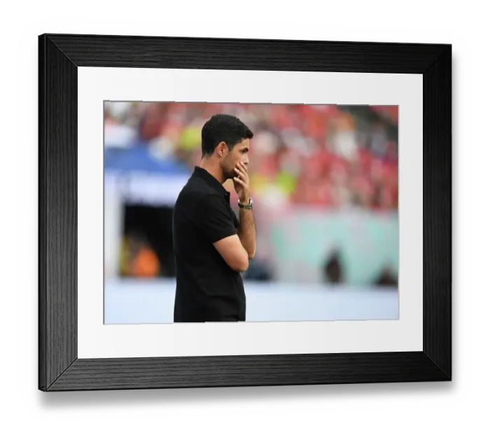 Framed Print : Arsenal vs Manchester United: Mikel Arteta Leads Gunners in Pre-Season Clash at MetLife Stadium (2023-24)