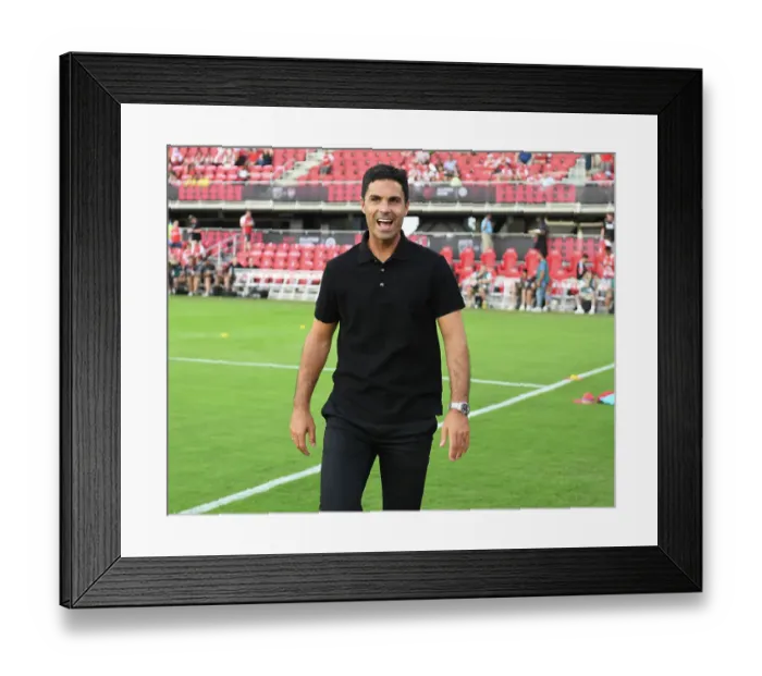 Framed Print : Mikel Arteta at the 2023 MLS All-Star Game: Arsenal FC vs MLS All-Stars