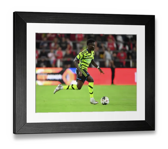Framed Print : Arsenal FC vs MLS All-Stars: Bukayo Saka Shines at the 2023 MLS All-Star Game