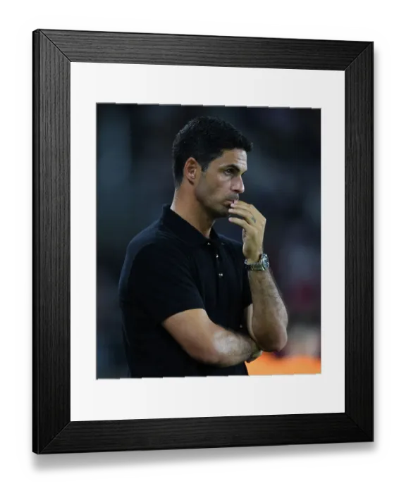 Framed Print : Mikel Arteta at the 2023 MLS All-Star Game: Arsenal FC vs MLS All-Stars, Washington D.C