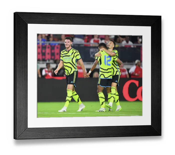 Framed Print : Arsenal FC Dominates MLS All-Stars: Martinelli's Hat-Trick Seals 5-2 Victory Framed Print : Arsenal FC Dominates MLS All-Stars: Martinelli's Hat-Trick Seals 5-2 Victory