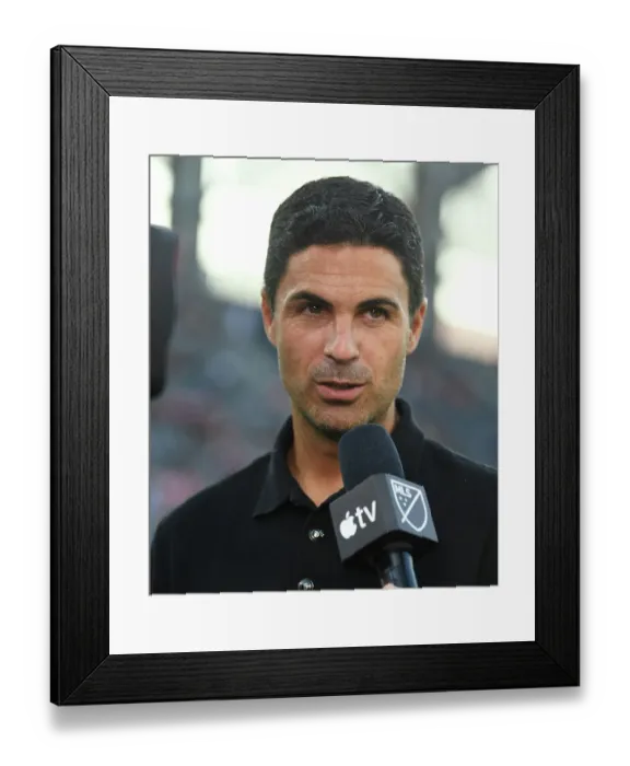 Framed Print : Mikel Arteta and Arsenal FC Face Off Against MLS All-Stars in 2023: A Battle at the Audi Field