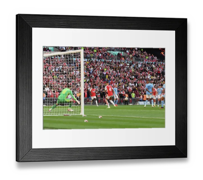 Framed Print : Trossard's Deflected Goal: Arsenal Claims Community Shield Victory Over Manchester City Framed Print : Trossard's Deflected Goal: Arsenal Claims Community Shield Victory Over Manchester City