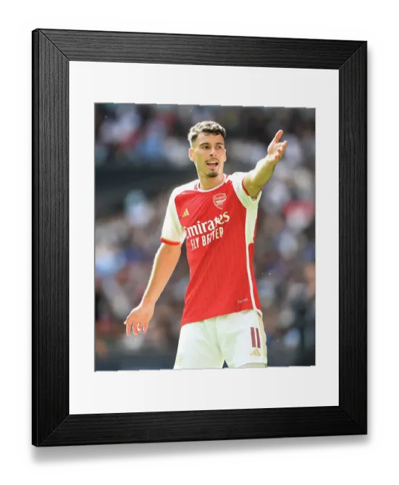 Framed Print : Arsenal's Gabriel Martinelli at the 2023-24 Community Shield: Manchester City vs. Arsenal Framed Print : Arsenal's Gabriel Martinelli at the 2023-24 Community Shield: Manchester City vs. Arsenal