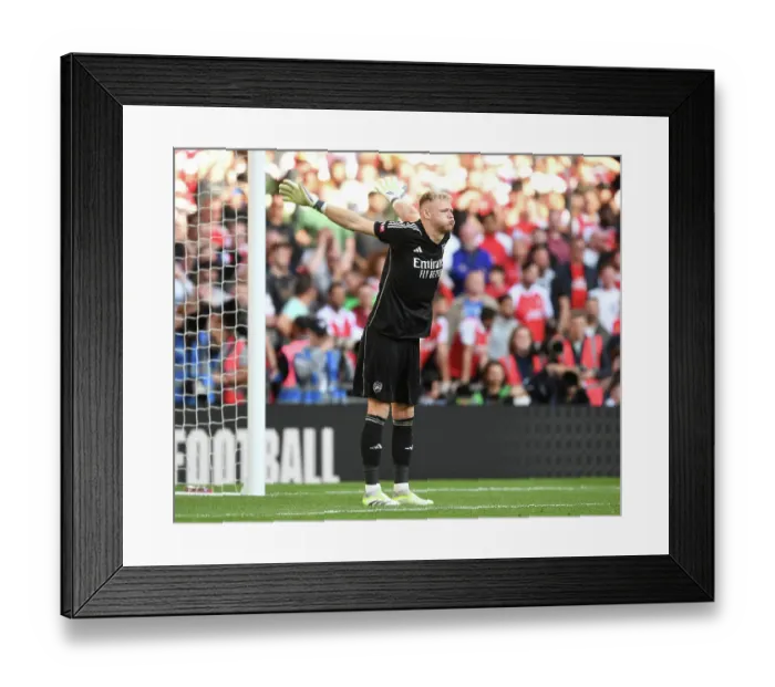 Framed Print : Arsenal's Aaron Ramsdale Faces Manchester City in 2023-24 Community Shield Framed Print : Arsenal's Aaron Ramsdale Faces Manchester City in 2023-24 Community Shield