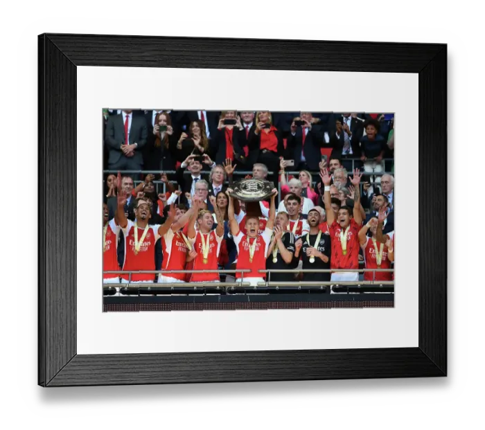 Framed Print : Arsenal Lift the Community Shield: Manchester City vs Arsenal, 2023-24 Framed Print : Arsenal Lift the Community Shield: Manchester City vs Arsenal, 2023-24