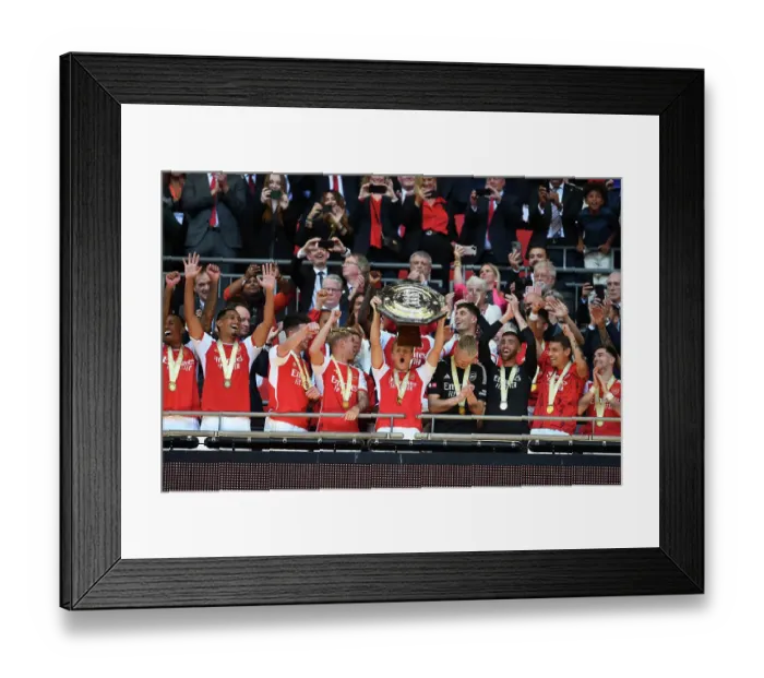 Framed Print : Arsenal's Martin Odegaard Triumphs in Community Shield: Arsenal's Victory over Manchester City, 2023-24 Framed Print : Arsenal's Martin Odegaard Triumphs in Community Shield: Arsenal's Victory over Manchester City, 2023-24