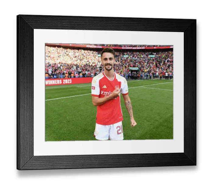 Framed Print : Arsenal's Fabio Vieira Celebrates at 2023-24 FA Community Shield: Arsenal vs. Manchester City Framed Print : Arsenal's Fabio Vieira Celebrates at 2023-24 FA Community Shield: Arsenal vs. Manchester City