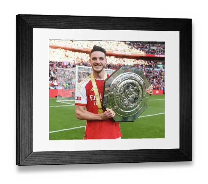 Framed Print : Arsenal Reclaims Community Shield: Arsene Wenger's Victory over Manchester City, 2023-24
