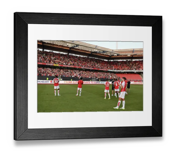 Framed Print : Arsenal Players Applaud Fans after Pre-Season Friendly against Nuremberg, Germany (2023)