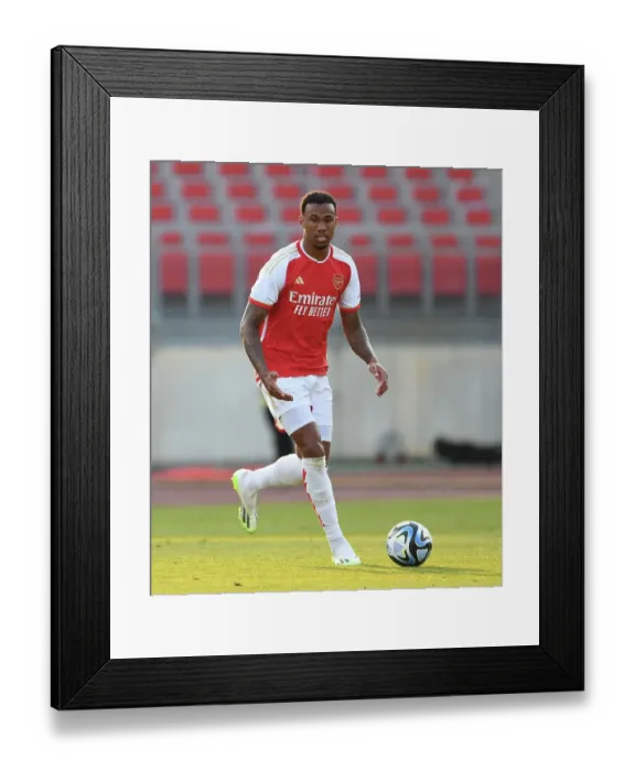 Framed Print : Gabriel's Shining Debut: Arsenal's Pre-Season Victory over FC Nurnberg (July 2023)