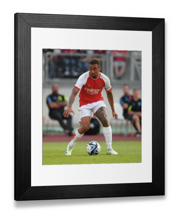 Framed Print : Gabriel Jesus Stars: Arsenal Secures Pre-Season Win over FC Nurnberg (2023)