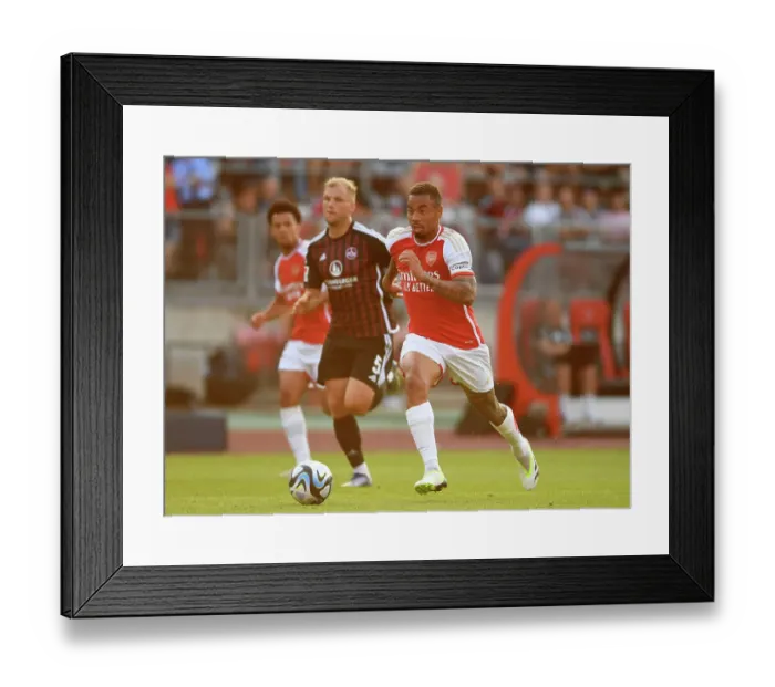 Framed Print : Arsenal's Gabriel Jesus Shines in Pre-Season Friendly against Nuremberg, July 2023 Framed Print : Arsenal's Gabriel Jesus Shines in Pre-Season Friendly against Nuremberg, July 2023