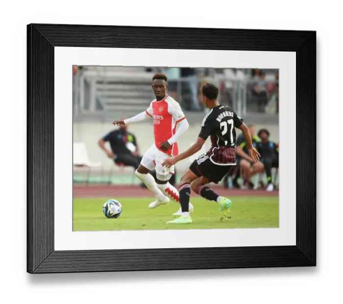 Framed Print : Arsenal's Flo Balogun Stars in Nuremberg Pre-Season Victory, July 2023 Framed Print : Arsenal's Flo Balogun Stars in Nuremberg Pre-Season Victory, July 2023
