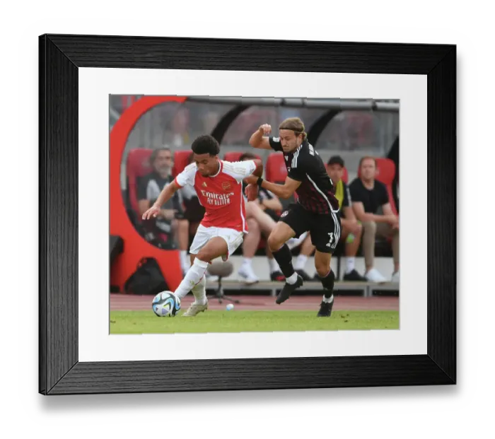 Framed Print : Arsenal's Ethan Nwaneri in Action against FC Nurnberg: Pre-Season Friendly, July 2023