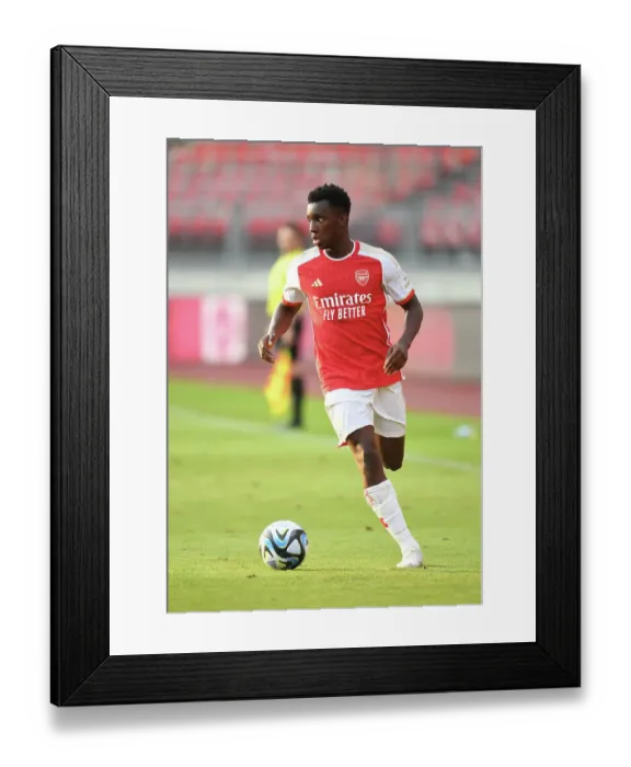 Framed Print : Arsenal's Eddie Nketiah Stars in Pre-Season Victory Over Nuremberg, July 2023