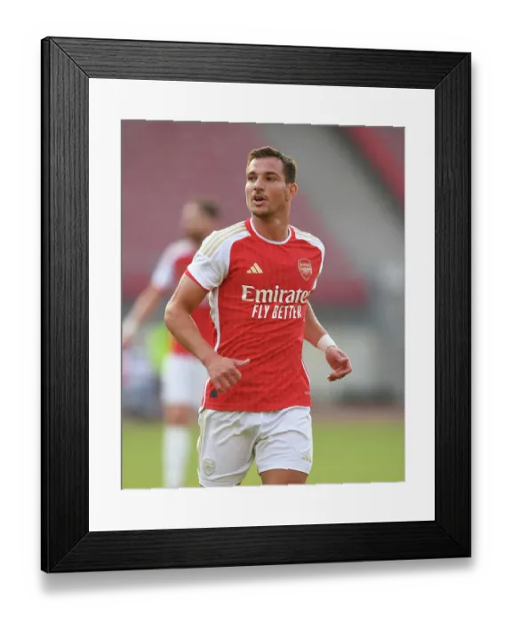 Framed Print : Arsenal's Cedric Faces Off Against FC Nurnberg in Pre-Season Friendly