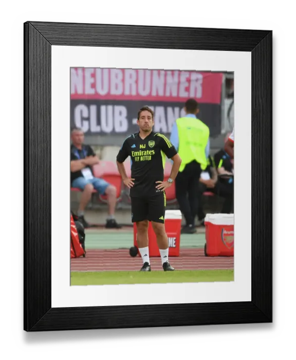 Framed Print : Arsenal FC: Nico Jover Coaches During Pre-Season Friendly Against FC Nurnberg, Germany (2023)