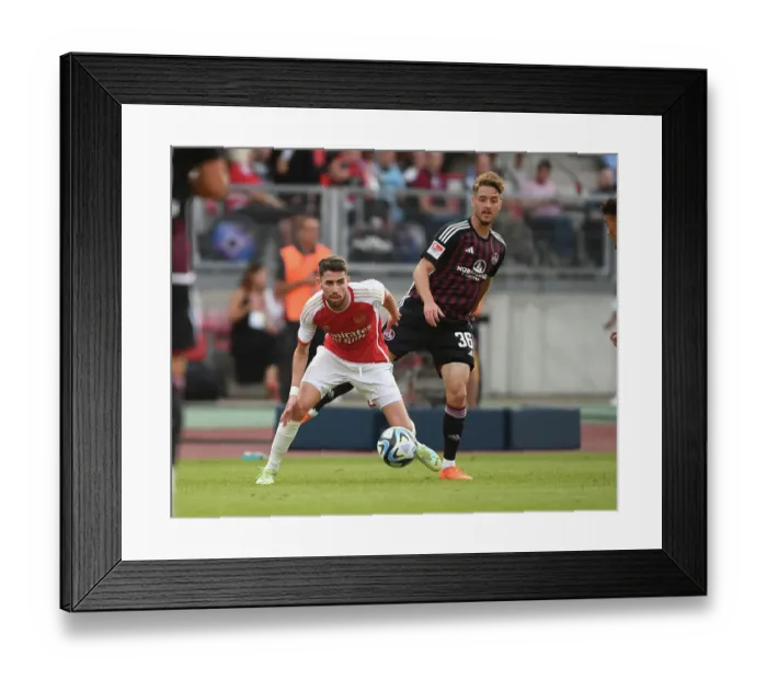 Framed Print : Arsenal's Jorginho: Brilliant Performance in Pre-Season Victory Over FC Nurnberg, 2023