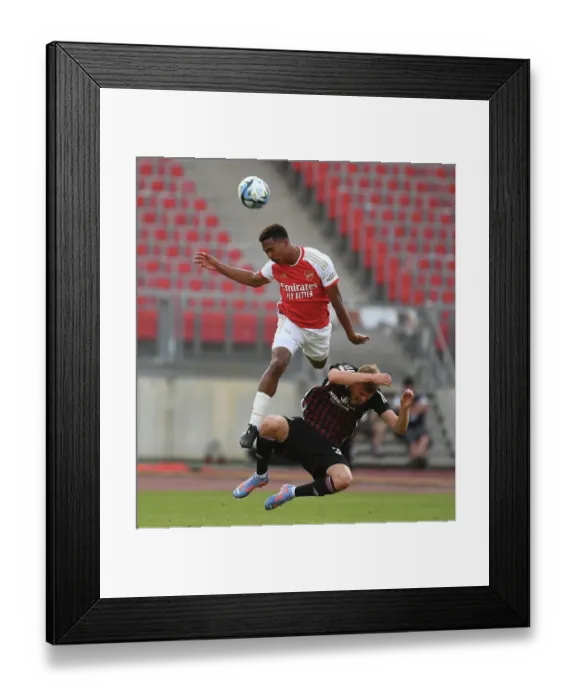 Framed Print : Arsenal's Reuell Walters in Action against FC Nurnberg in Pre-Season Friendly, Germany 2023