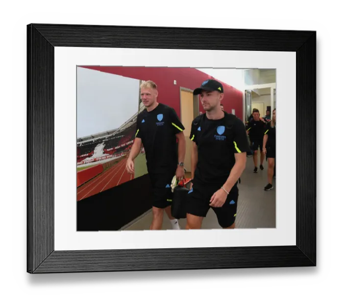 Framed Print : Arsenal's Ramsdale and Tierney Prepare for Nuremberg Friendly