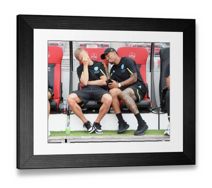 Framed Print : Arsenal Stars Gabriel Jesus and Oleksandr Zinchenko Prepare for Nuremberg Friendly Framed Print : Arsenal Stars Gabriel Jesus and Oleksandr Zinchenko Prepare for Nuremberg Friendly