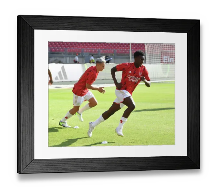 Framed Print : Arsenal's Eddie Nketiah Prepares for Nuremberg Friendly Framed Print : Arsenal's Eddie Nketiah Prepares for Nuremberg Friendly